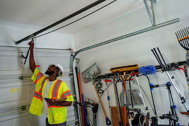 Professional Garage Door Panel Replacement technician working in Highland, NY